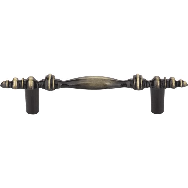 3" Center-to-Center Brushed Antique Brass Baroque Kingsport Cabinet Pull - Image 3