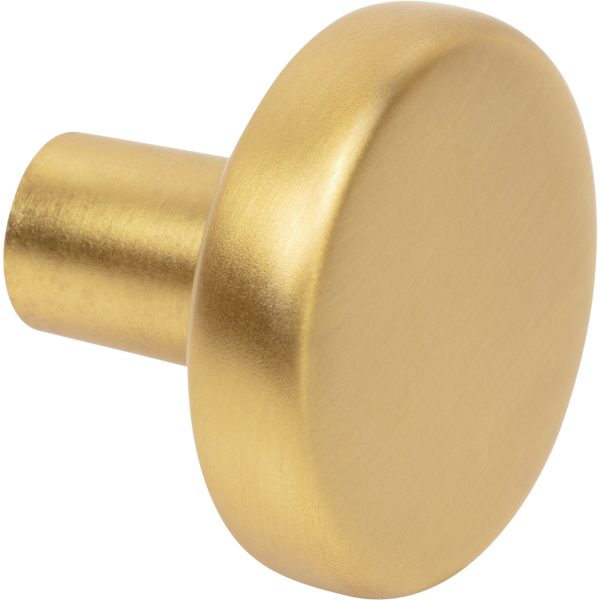 1-1/4" Diameter Brushed Gold Gibson Cabinet Knob - Image 3