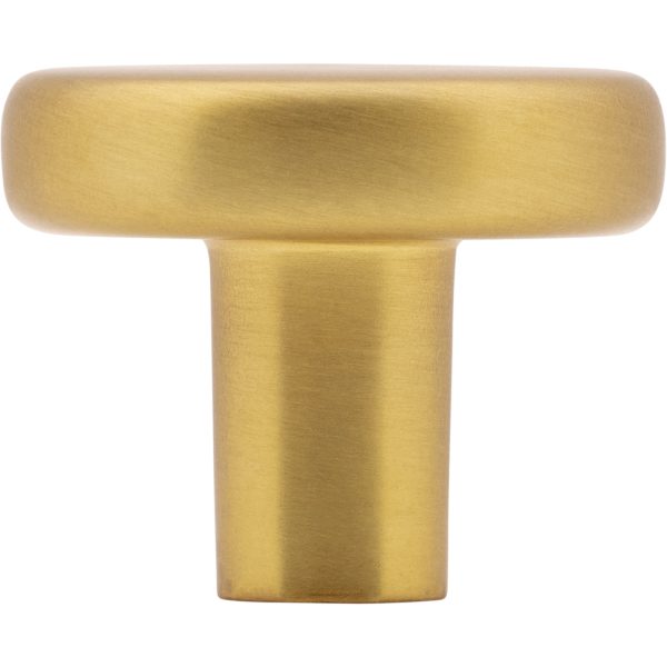 1-1/4" Diameter Brushed Gold Gibson Cabinet Knob - Image 5