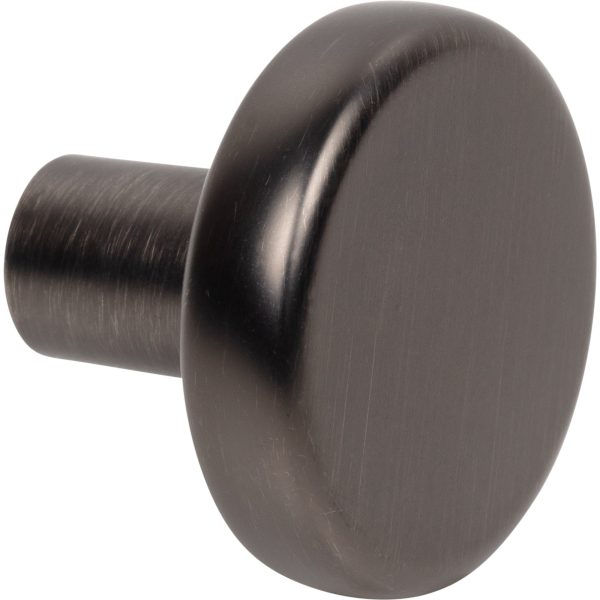 1-1/4" Diameter Brushed Pewter Gibson Cabinet Knob - Image 3