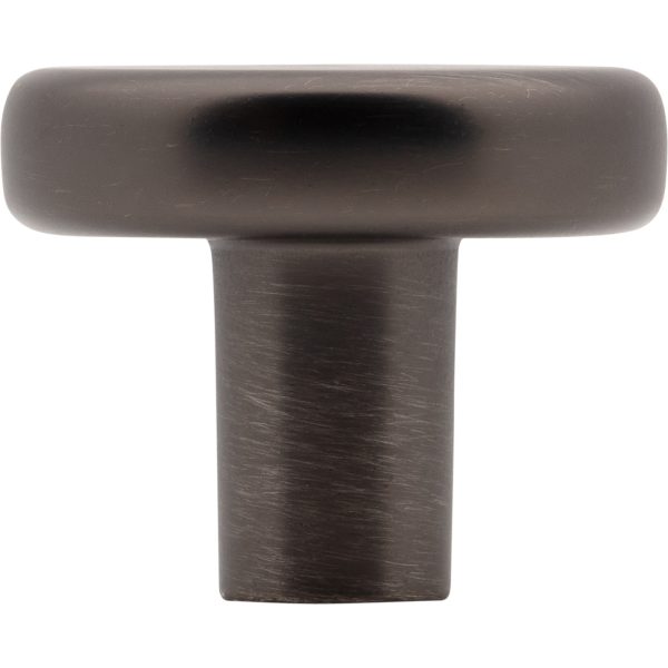 1-1/4" Diameter Brushed Pewter Gibson Cabinet Knob - Image 5