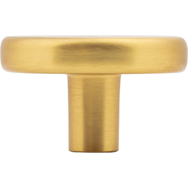 1-5/8" Diameter Brushed Gold Gibson Cabinet Knob - Image 5