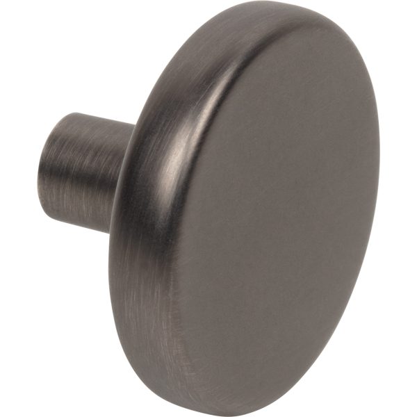1-5/8" Diameter Brushed Pewter Gibson Cabinet Knob - Image 3