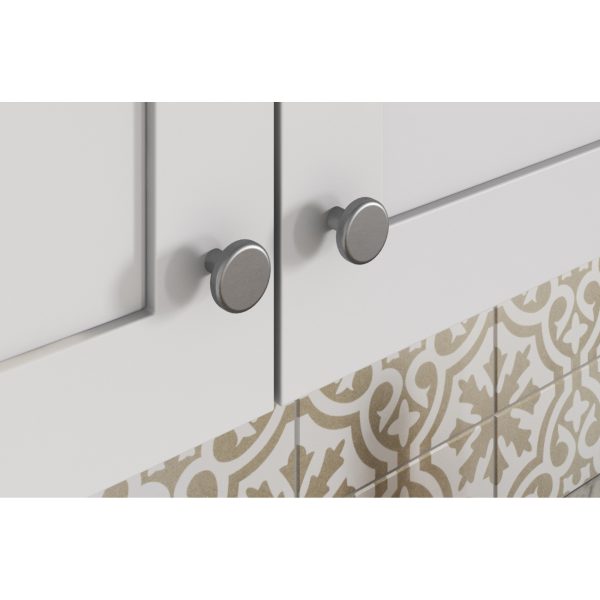 1-5/8" Diameter Brushed Pewter Gibson Cabinet Knob - Image 6