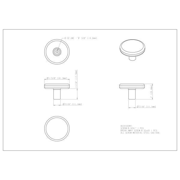 1-5/8" Diameter Polished Chrome Gibson Cabinet Knob - Image 6