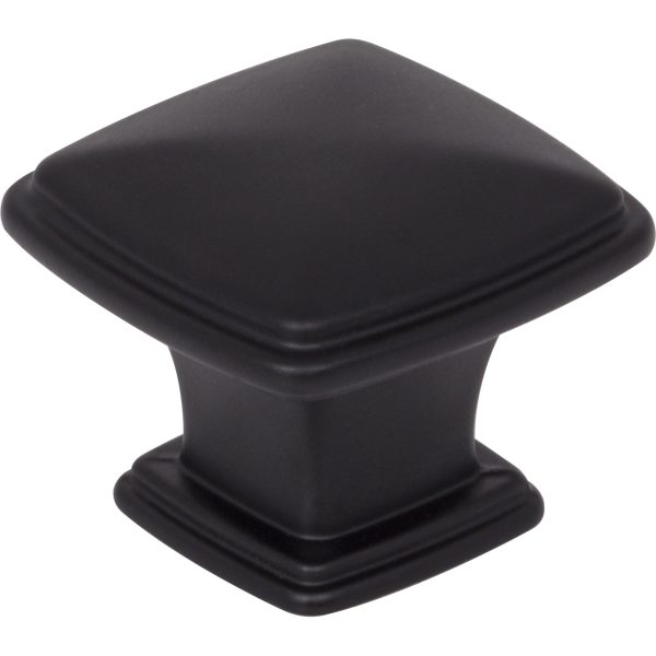 1-1/4" Overall Length Matte Black Square Milan 1 Cabinet Knob