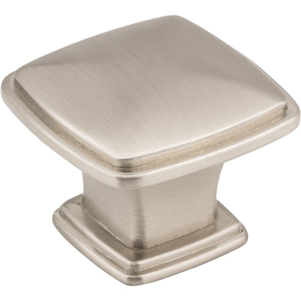 1-1/4" Overall Length Satin Nickel Square Milan 1 Cabinet Knob