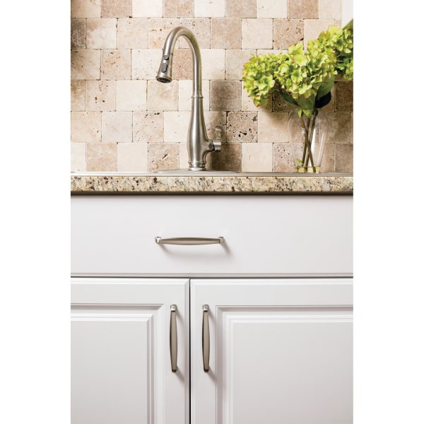 12" Center-to-Center Satin Nickel Square Milan 1 Appliance Handle - Image 4