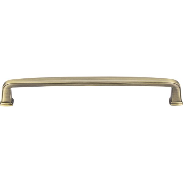 160 mm Center-to-Center Brushed Antique Brass Square Milan 1 Cabinet Pull - Image 3