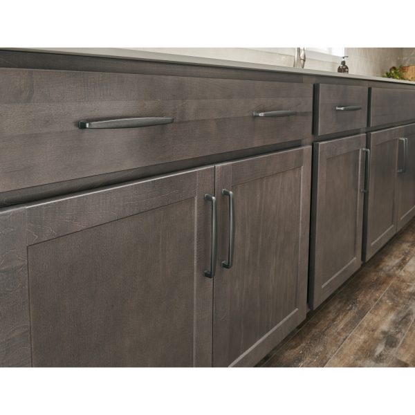 160 mm Center-to-Center Brushed Pewter Square Milan 1 Cabinet Pull - Image 4