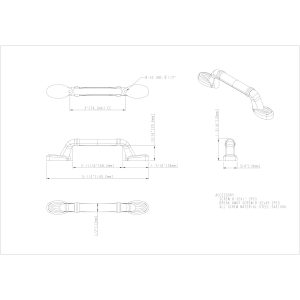 Vienna Cabinet Pull (110) in Satin Nickel