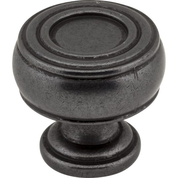 1-3/16" Diameter Gun Metal Barrel Bremen 2 Cabinet Knob