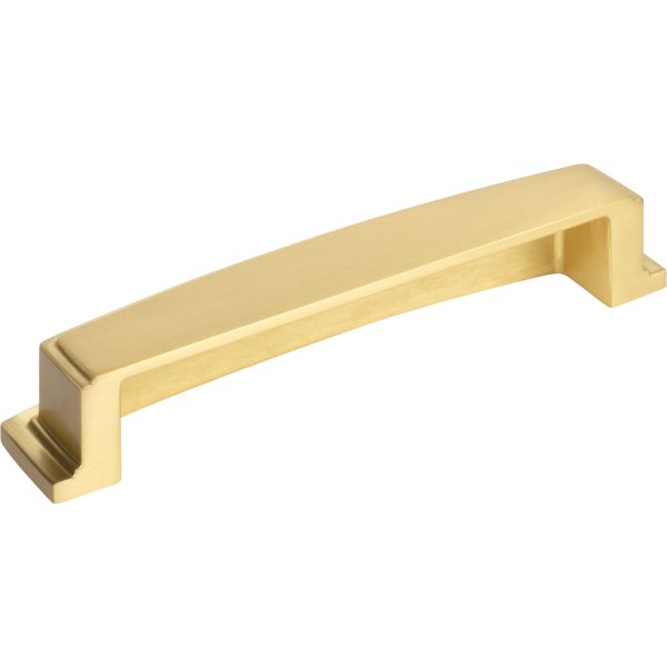 128 mm Center-to-Center Brushed Gold Square Renzo Cabinet Cup Pull - Image 3