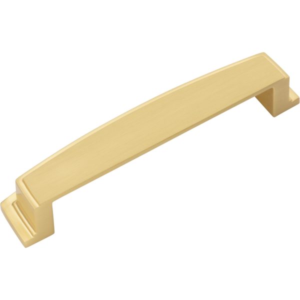 128 mm Center-to-Center Brushed Gold Square Renzo Cabinet Cup Pull - Image 5