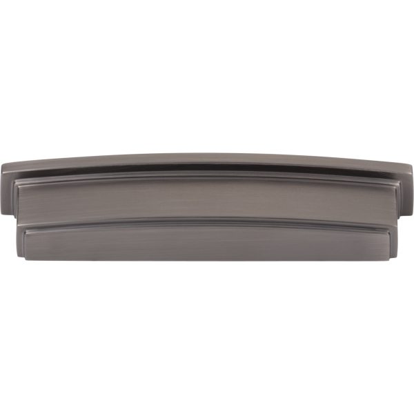 128 mm Center-to-Center Brushed Pewter Square Renzo Cabinet Cup Pull - Image 4