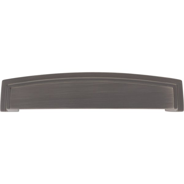 128 mm Center-to-Center Brushed Pewter Square Renzo Cabinet Cup Pull - Image 6