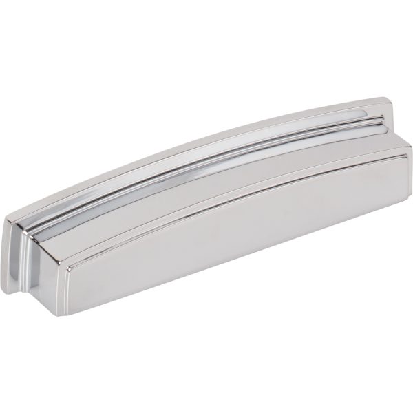 128 mm Center-to-Center Polished Chrome Square Renzo Cabinet Cup Pull