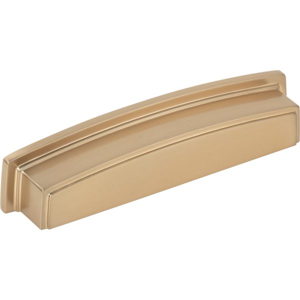 128 mm Center-to-Center Satin Bronze Square Renzo Cabinet Cup Pull