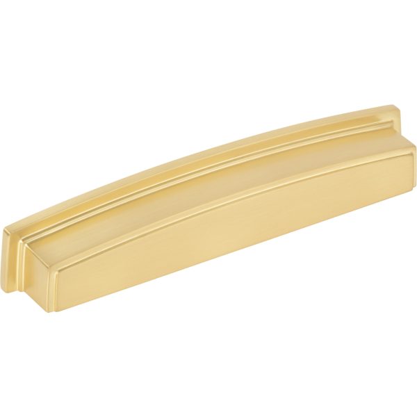 160 mm Center-to-Center Brushed Gold Square Renzo Cabinet Cup Pull