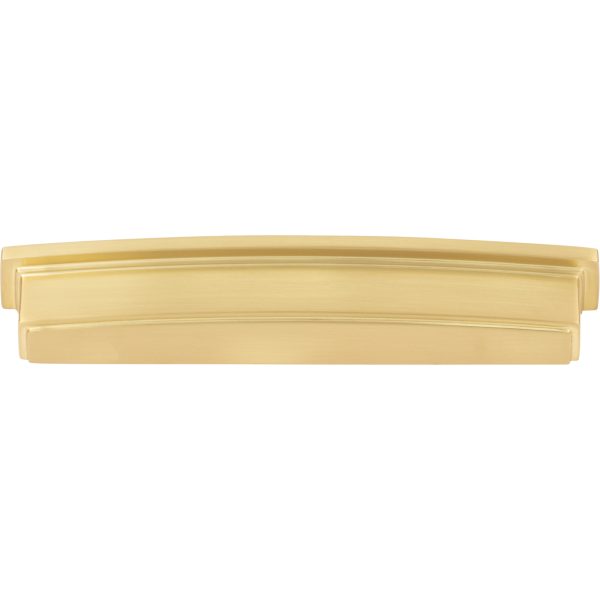 160 mm Center-to-Center Brushed Gold Square Renzo Cabinet Cup Pull - Image 4