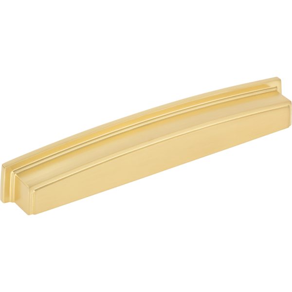 192 mm Center-to-Center Brushed Gold Square Renzo Cabinet Cup Pull