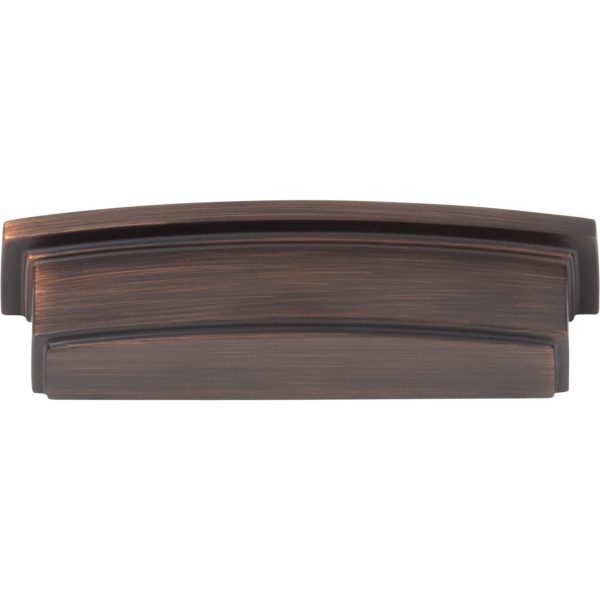 96 mm Center-to-Center Brushed Oil Rubbed Bronze Square Renzo Cabinet Cup Pull - Image 4