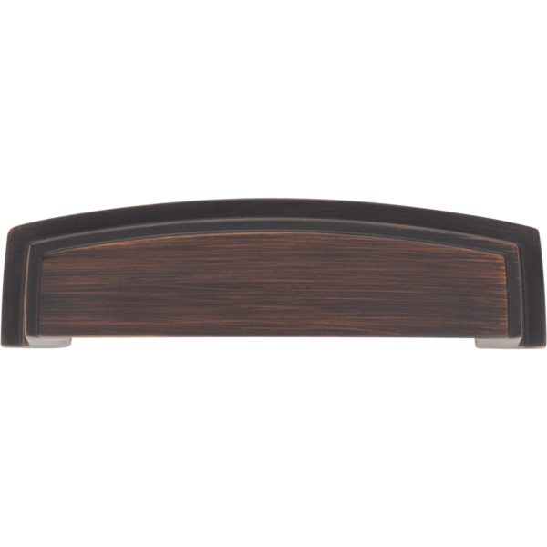 96 mm Center-to-Center Brushed Oil Rubbed Bronze Square Renzo Cabinet Cup Pull - Image 6