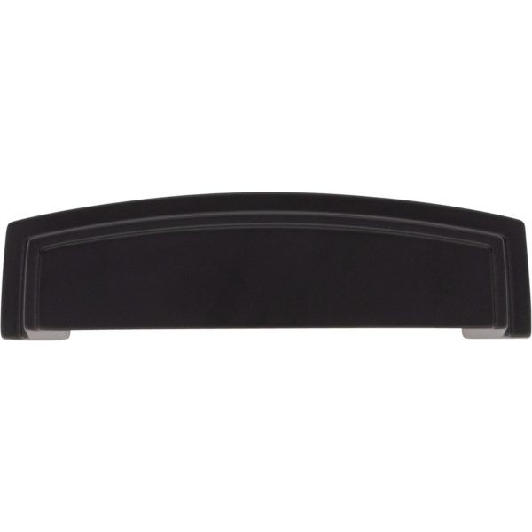 96 mm Center-to-Center Matte Black Square Renzo Cabinet Cup Pull - Image 6