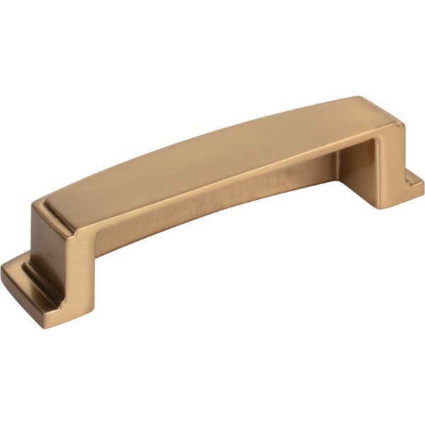 96 mm Center-to-Center Satin Bronze Square Renzo Cabinet Cup Pull - Image 3