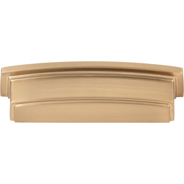 96 mm Center-to-Center Satin Bronze Square Renzo Cabinet Cup Pull - Image 4