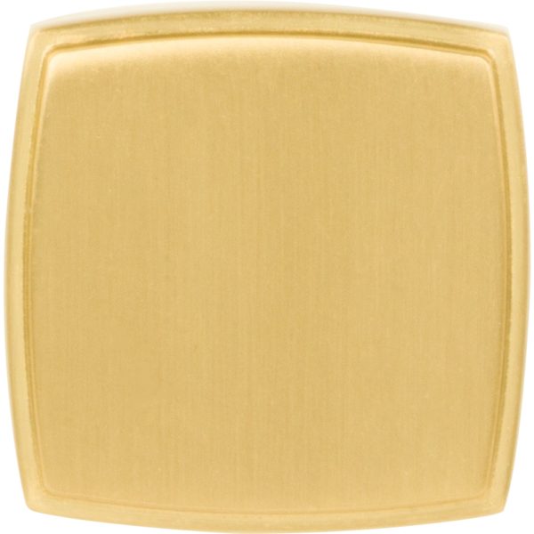 1-1/4" Overall Length Brushed Gold Square Renzo Cabinet Knob - Image 3