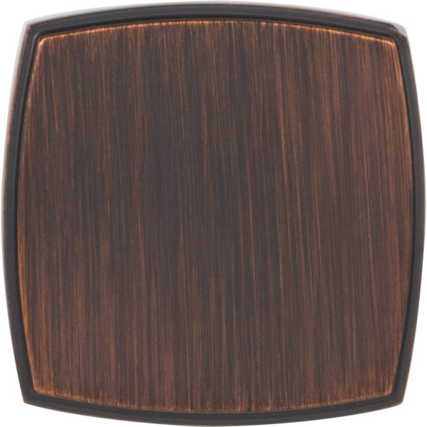 1-3/4" Overall Length Brushed Oil Rubbed Bronze Square Renzo Cabinet Knob - Image 3