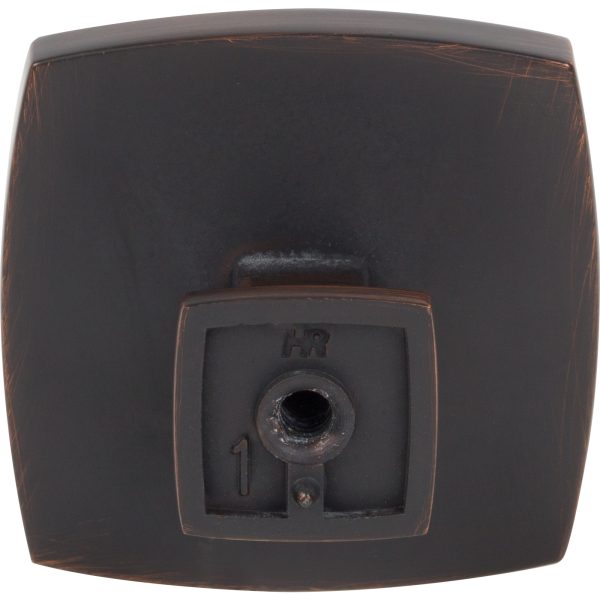 1-3/4" Overall Length Brushed Oil Rubbed Bronze Square Renzo Cabinet Knob - Image 4