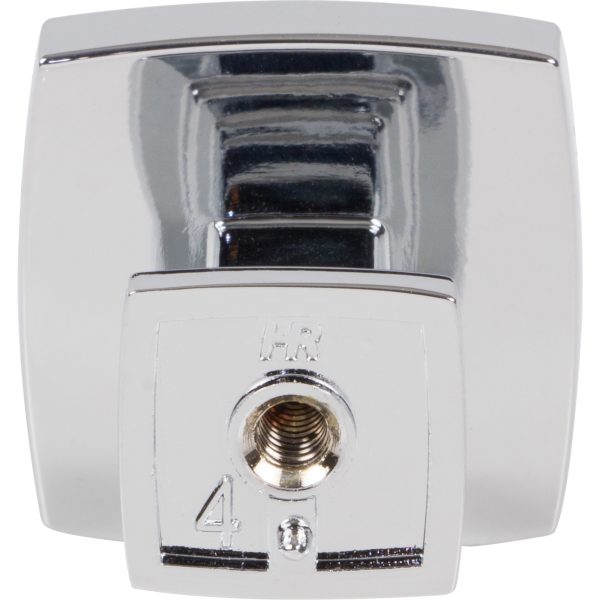 1-1/4" Overall Length Polished Chrome Square Renzo Cabinet Knob - Image 4
