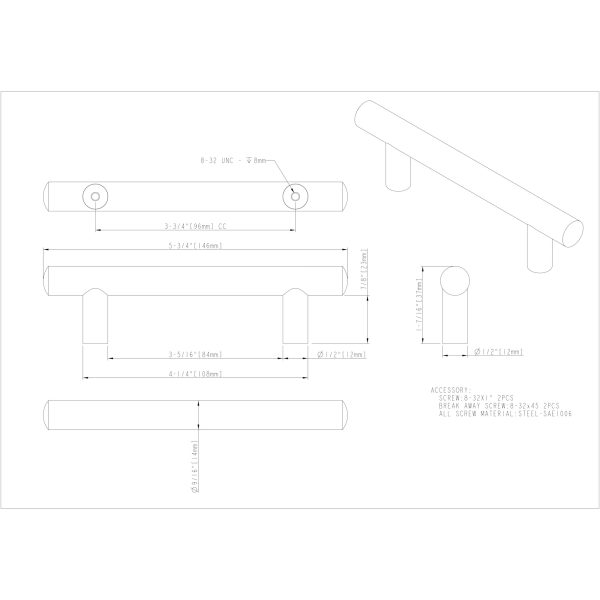 96 mm Center-to-Center Satin Bronze Key West Cabinet Bar Pull - Image 5
