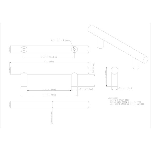 96 mm Center-to-Center Brushed Gold Key West Cabinet Bar Pull - Image 5