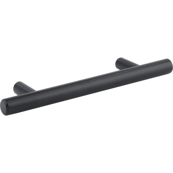 96 mm Center-to-Center Hollow Matte Black Stainless Steel Naples Cabinet Bar Pull - Image 3