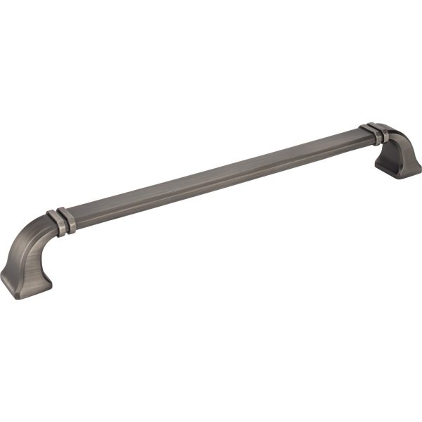 12" Center-to-Center Brushed Pewter Ella Appliance Handle