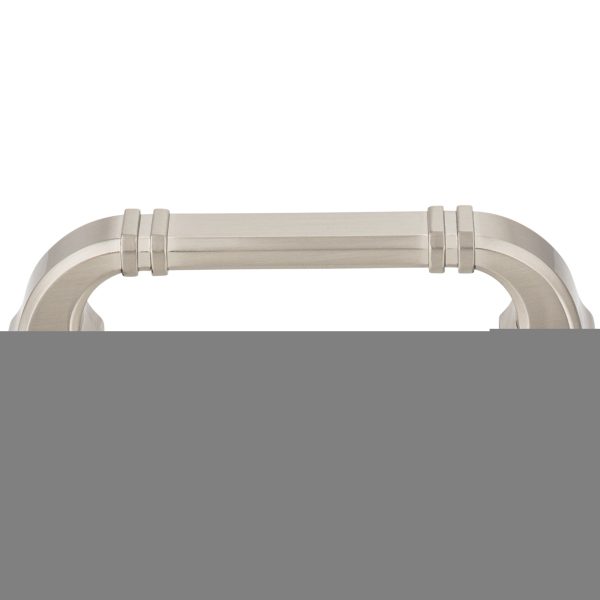 96 mm Center-to-Center Satin Nickel Ella Cabinet Pull - Image 3