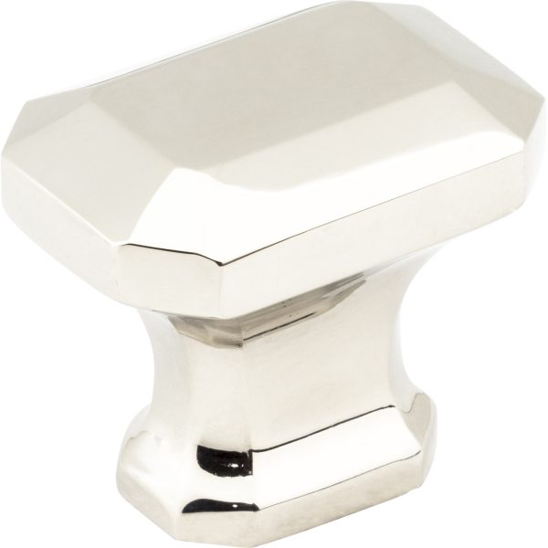 1-1/4" Overall Length Polished Nickel Emerald Ella Cabinet Knob