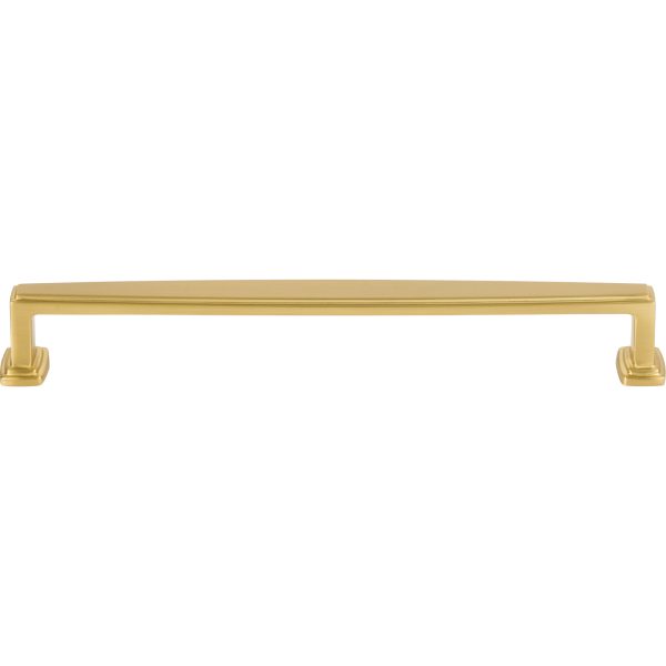 192 mm Center-to-Center Brushed Gold Richard Cabinet Pull - Image 3