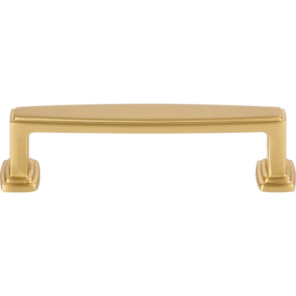 96 mm Center-to-Center Brushed Gold Richard Cabinet Pull - Image 3