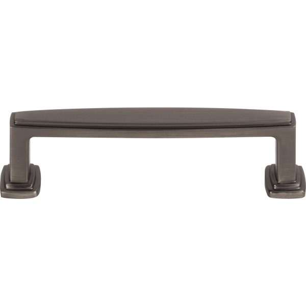 96 mm Center-to-Center Brushed Pewter Richard Cabinet Pull - Image 3