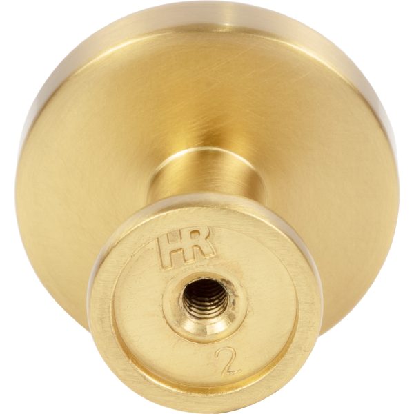 1-1/4" Diameter Brushed Gold Richard Cabinet Knob - Image 4