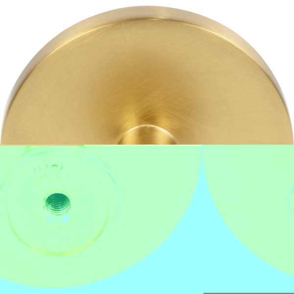 1-3/4" Diameter Brushed Gold Richard Cabinet Knob - Image 4