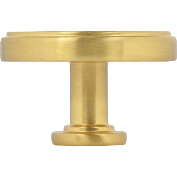 1-3/4" Diameter Brushed Gold Richard Cabinet Knob - Image 5
