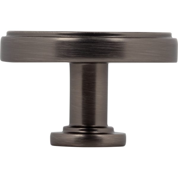 1-3/4" Diameter Brushed Pewter Richard Cabinet Knob - Image 5