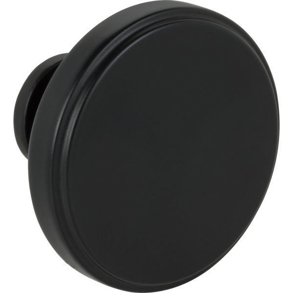 1-3/4" Diameter Matte Black Richard Cabinet Knob - Image 3