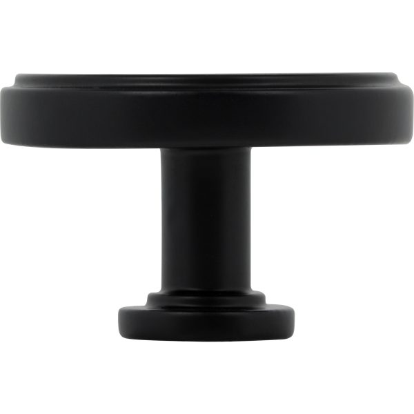 1-3/4" Diameter Matte Black Richard Cabinet Knob - Image 5