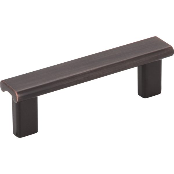 3" Center-to-Center Brushed Oil Rubbed Bronze Square Park Cabinet Pull